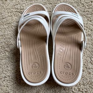 CROCS white sandals